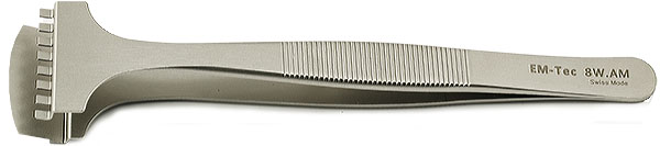 50-001418-M2N-EM-Tec 8W-AM-tweezer.jpg EM-Tec 8W.AM precision wafer handling tweezers for Ø8 inch/200mm, anti-magnetic stainless steel
